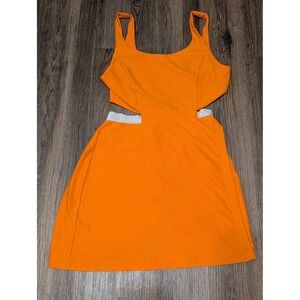 Outdoor‎ Voices Dress Womens Medium Orange Cutout Athletic Activewear